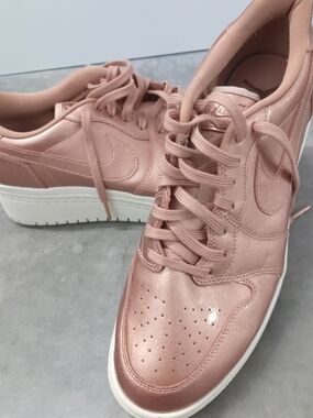 Rose Gold Air Jordan 1 Retro Low Lifted Sized 11.5 W